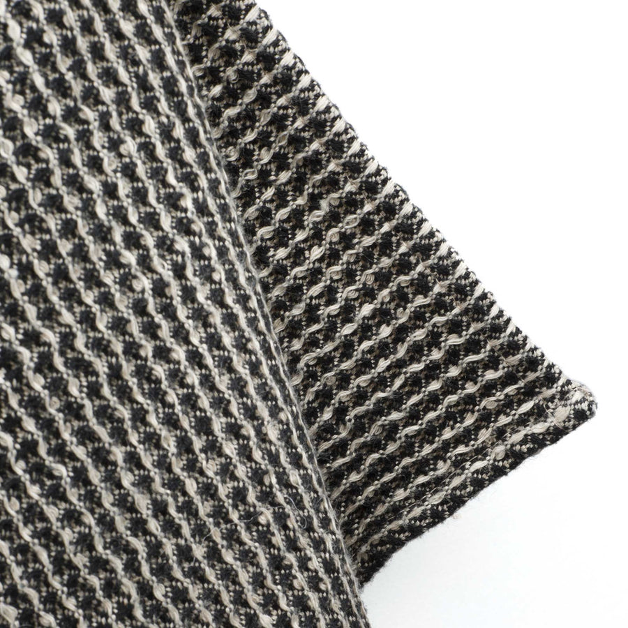 Ręcznik Len / Bawełna – Wafel Natural Black