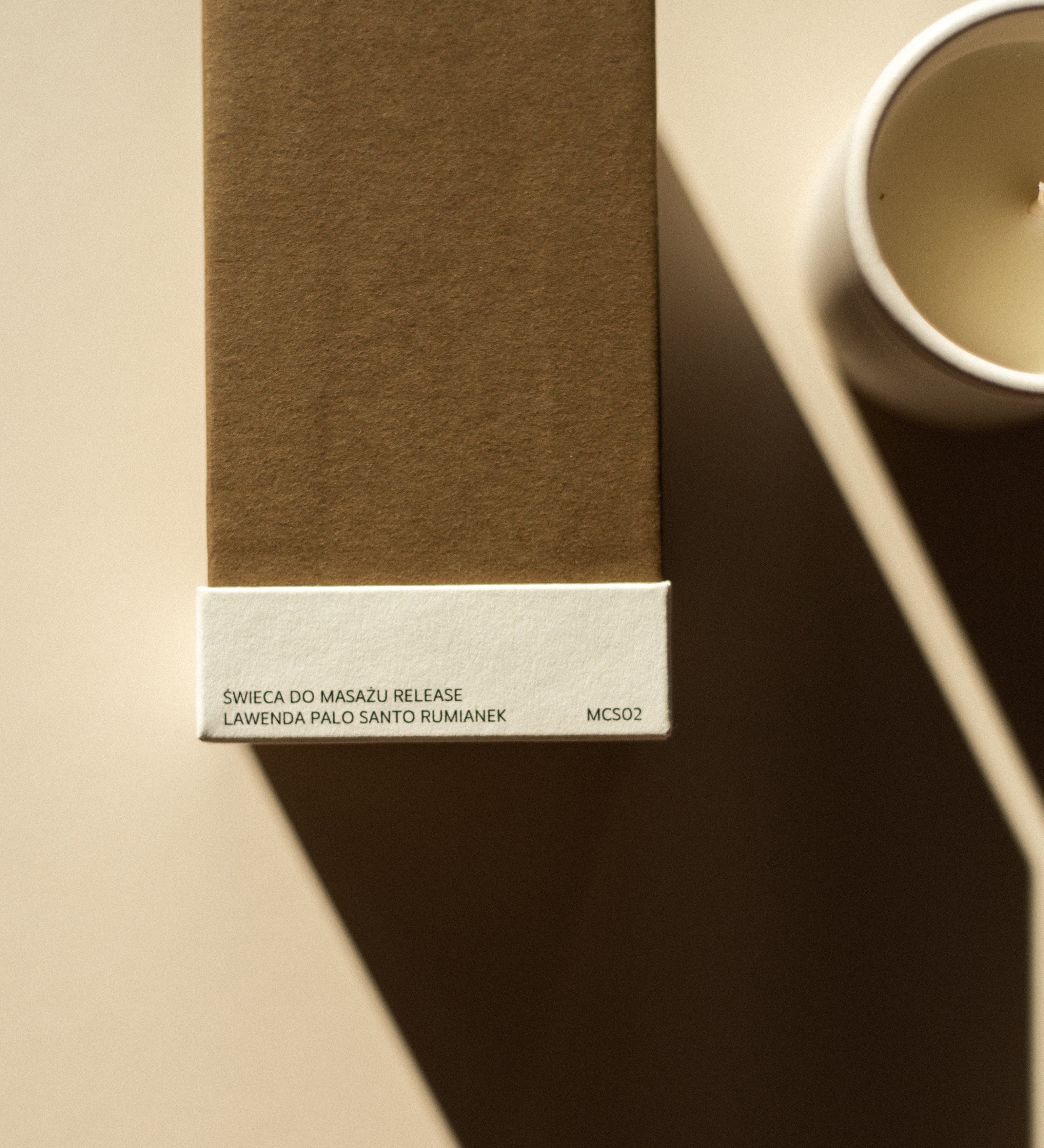 Świeca do masażu release 100g - lawenda, palo santo, rumianek