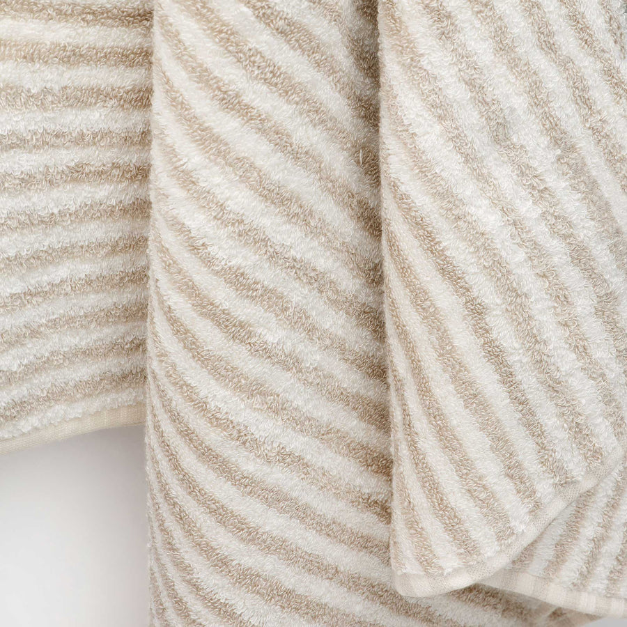 Towel Linen / Cotton Terry Stripes